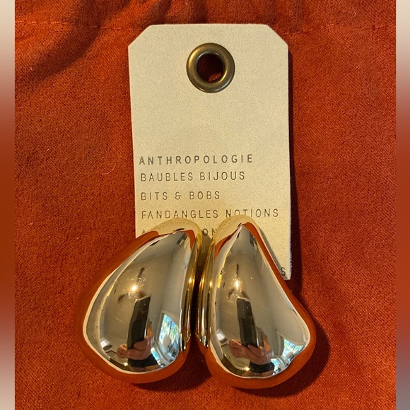 NWT Anthropologie 14k gold plated drop earrings - Picture 2 of 3